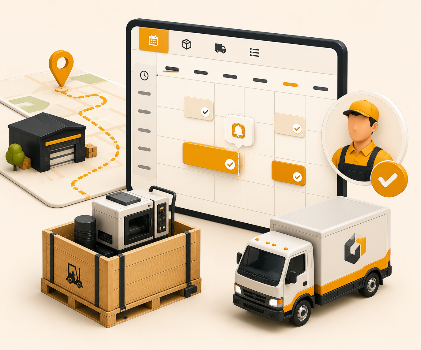 Pickup appointments calendar scheduling board and dock collection time slot booking